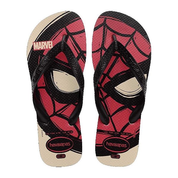 Chinelo Havaianas Top Marvel LGMN Bege Palha - 25/26