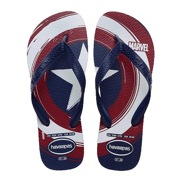 Chinelo Havaianas Top Marvel LGMN Marinho/Marinho - 25/26