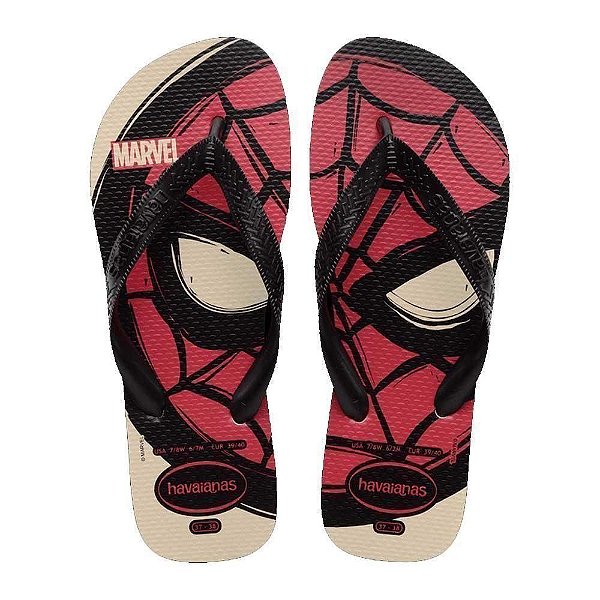 Chinelo Havaianas Top Marvel LGMN Bege Palha - 33/34