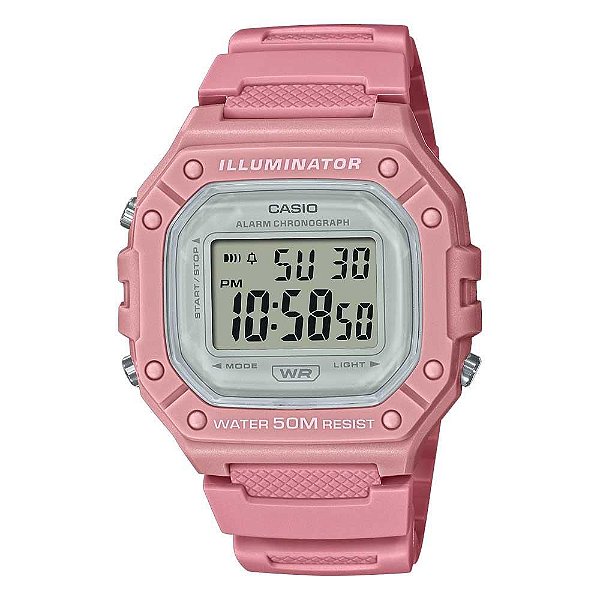 Relógio Feminino Casio Digital W-218HC-4AVDF Rosa
