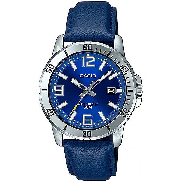 Relógio Masculino Casio Analogico MTP-VD01L-2BVUDF Azul