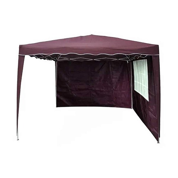 Tenda Gazebo Importway Articulado 2 Paredes 3M IWGZAP3 Bordô