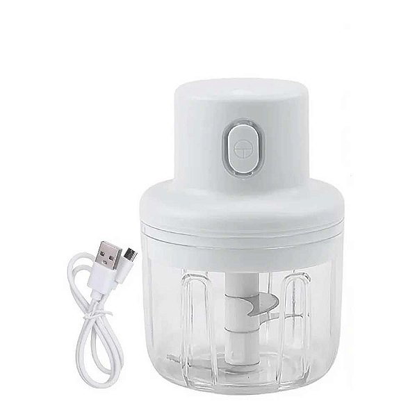 Processador de Alimentos Recarregável 250ml SQ-4311 Branco