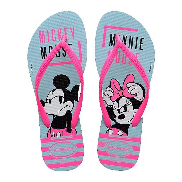 Chinelo Havaianas Slim Disney Azul Water - 35/36