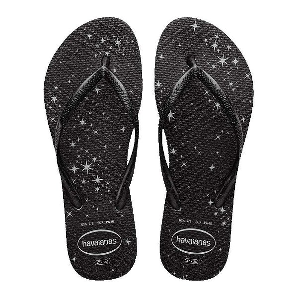 Chinelo Havaianas Slim Gloss Cinza/Cinza - 37/38