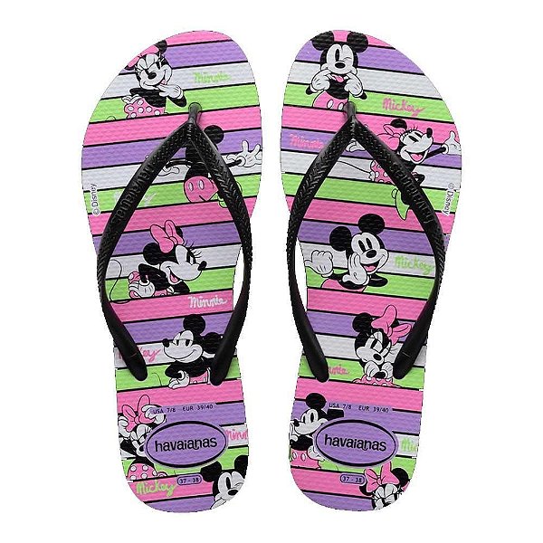 Chinelo Havaianas Slim Disney Roxo Prisma - 33/34