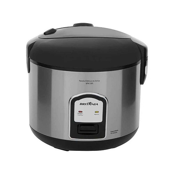 Panela Elétrica de Arroz Britânia BPA10PI Preto/Inox - 220V