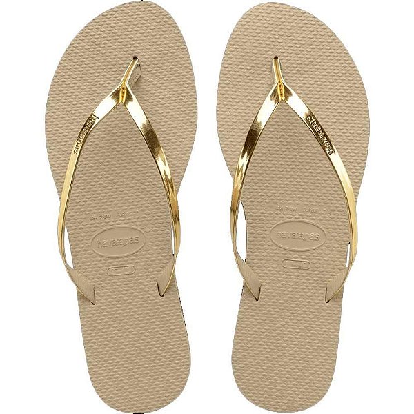 Chinelo Havaianas You Metallic Areia Dourada - 39/40