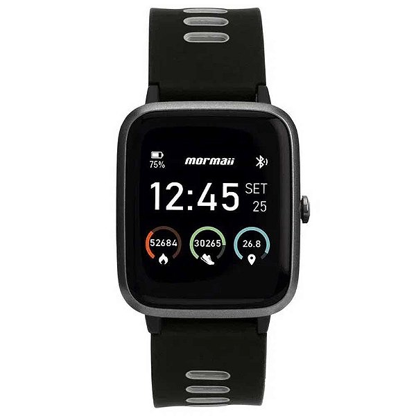 Smartwatch Mormaii Life Com GPS MOLIFEGAA/8C Cinza/Preto
