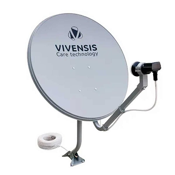 Mini Antena Parabólica Vivensis Digital Banda KU 60cm