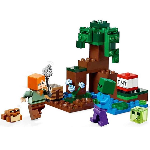 LEGO Minecraft A Aventura no Pântano 65 Peças 7+ Ref.21240