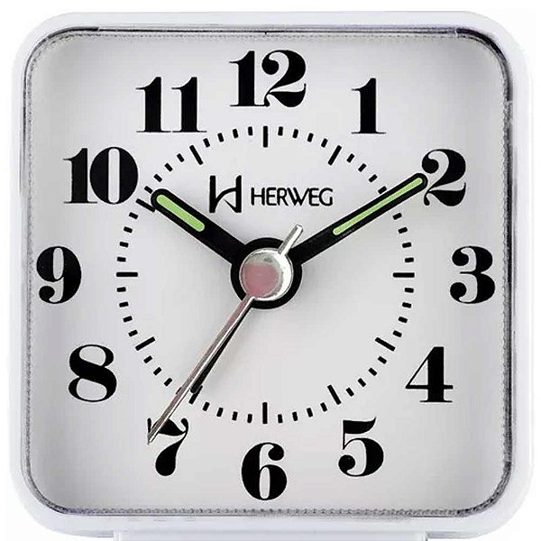 Relógio Despertador Herweg Quartz 2504-021 Branco