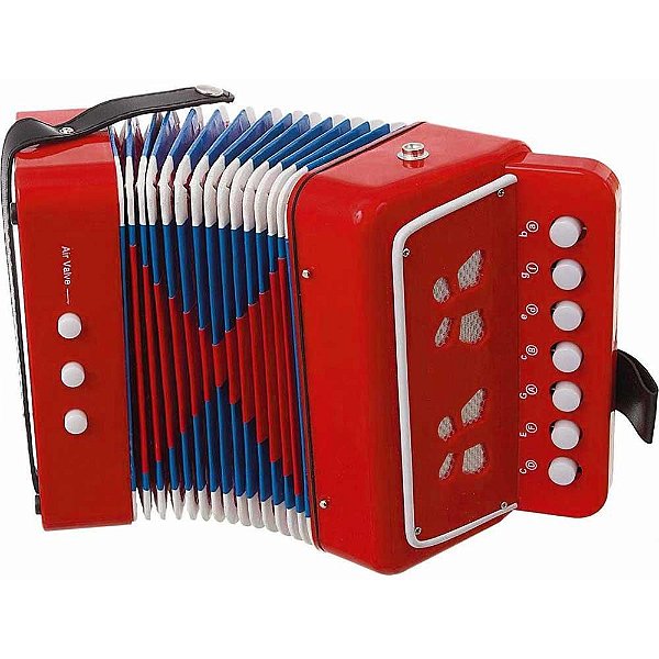 Instrumento Musical Mini Acordeon Shiny Toys 000182 Vermelho