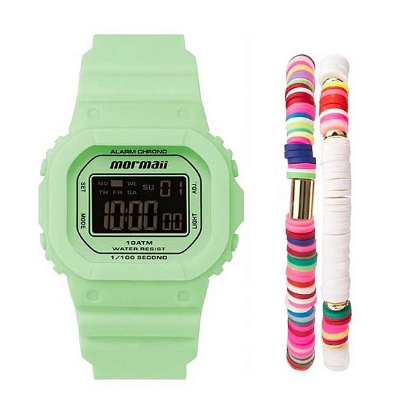 Kit Relógio Feminino Mormaii + 2 Pulseiras MO0303A/K8V