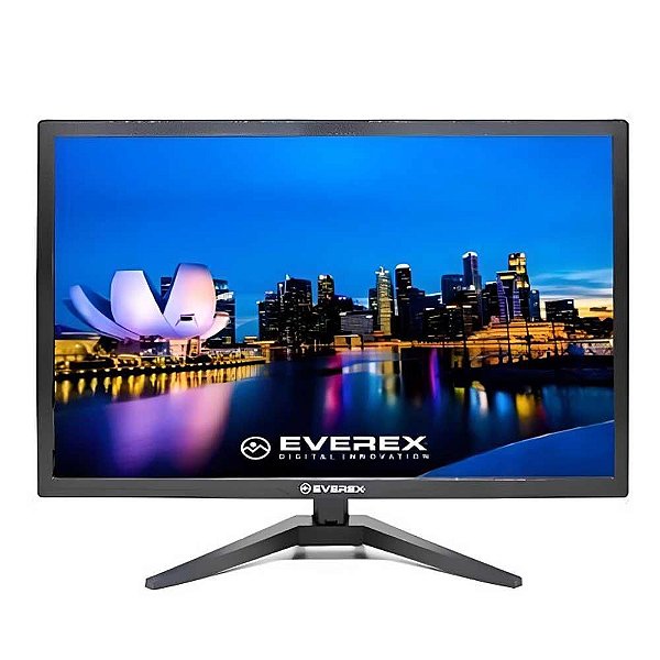 Monitor LED Everex 19" Widescreen HD HDMI VGA - EVRM191-NS