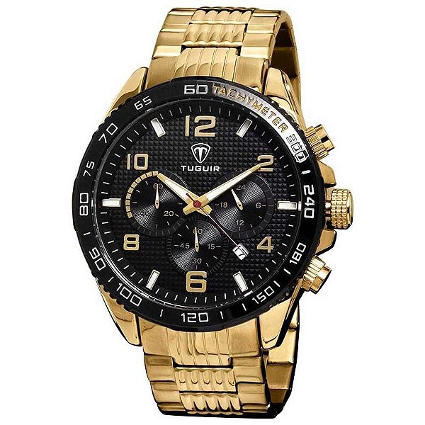 Relógio Masculino Tuguir Cronógrafo 2387TU TG30254 - Dourado