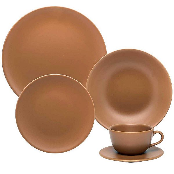 Aparelho de Jantar/Chá Oxford 20 Peças Unni Avelã AY20-5506
