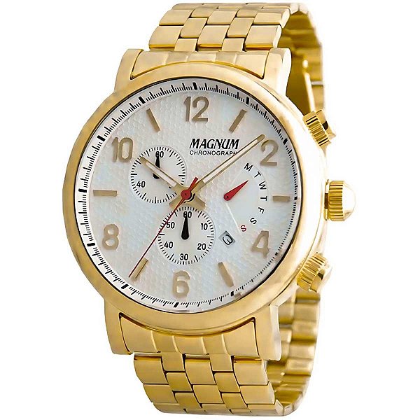 Relógio Masculino Magnum Cronógrafo MA35226H - Dourado