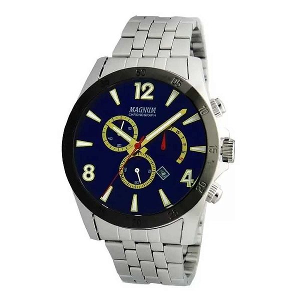 Relógio Masculino Magnum Cronógrafo MA35244F - Prata