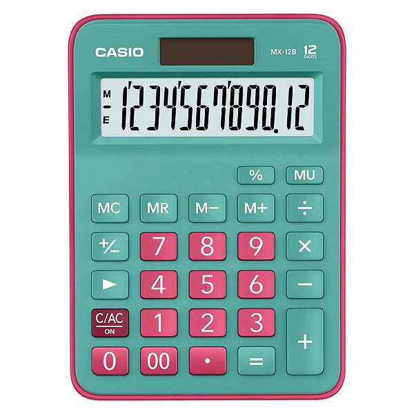 Calculadora de Mesa Casio 12 Dígitos MX-12B-GNRD - Verde