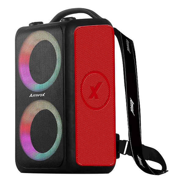 Caixa de Som Amvox Bluetooth ACA 600 BagVox Vermelho Bivolt