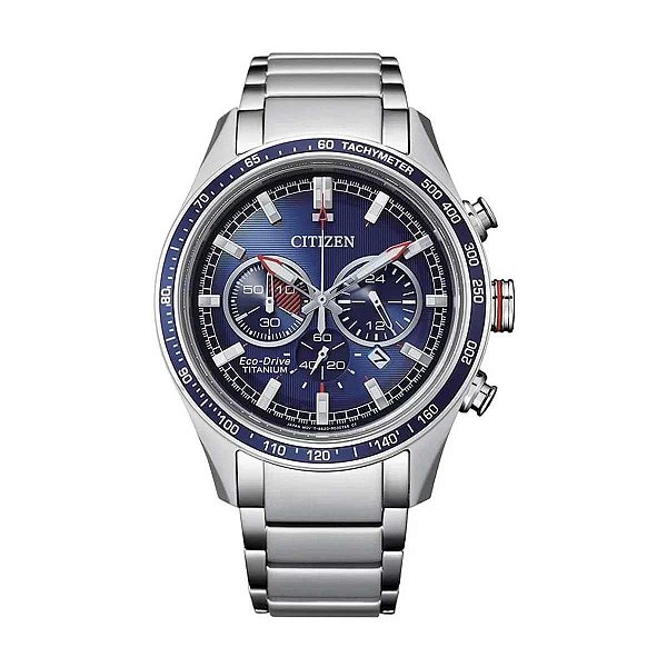 Relógio Masc. Citizen Cronógrafo Eco-Drive TZ31874F - Prata