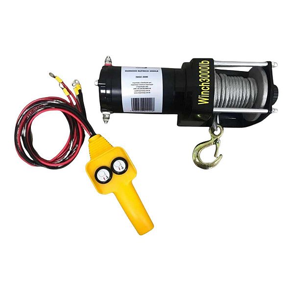 Guincho Elétrico Importway 3000LB IWGE-3000 Preto 12V
