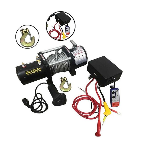 Guincho Elétrico Importway 12000LB IWGE-12000 Preto 12V