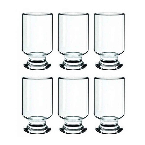 Conjunto de 6 Copos de Vidro Nadir 260ml - SM Casual