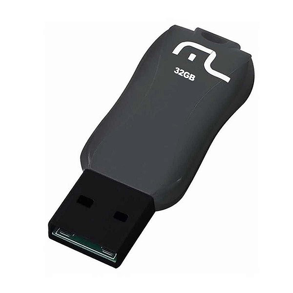 Pen Drive Multilaser Titan 32GB USB 2.0 PD603 - Preto