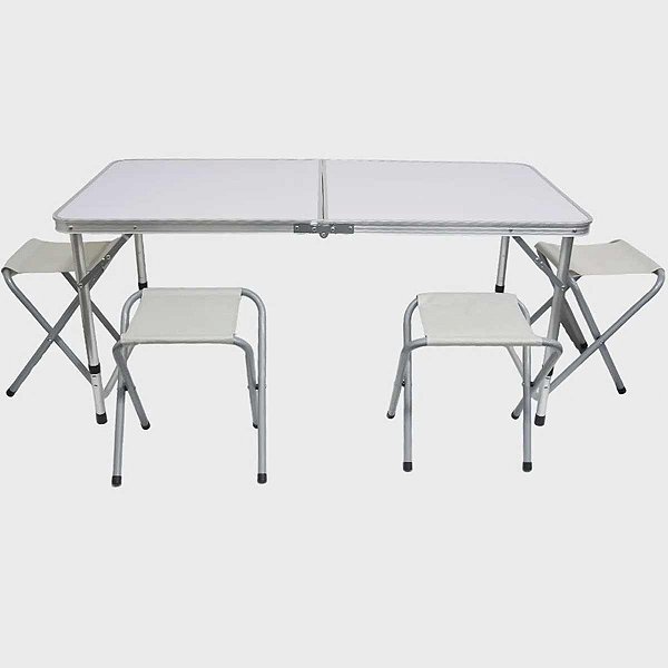 Mesa de Camping Maleta Importway C/ 4 Bancos IWMCD1264B