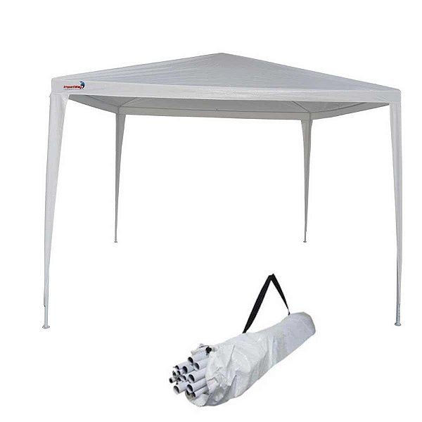 Tenda Importway Gazebo Montável 3,00m Branco - IWGZM-3BR