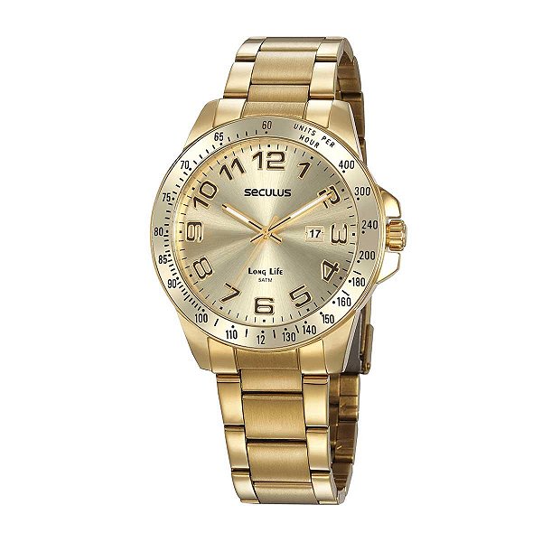 Relógio Masculino Seculus Analógico 20854GPSVDA2 Dourado