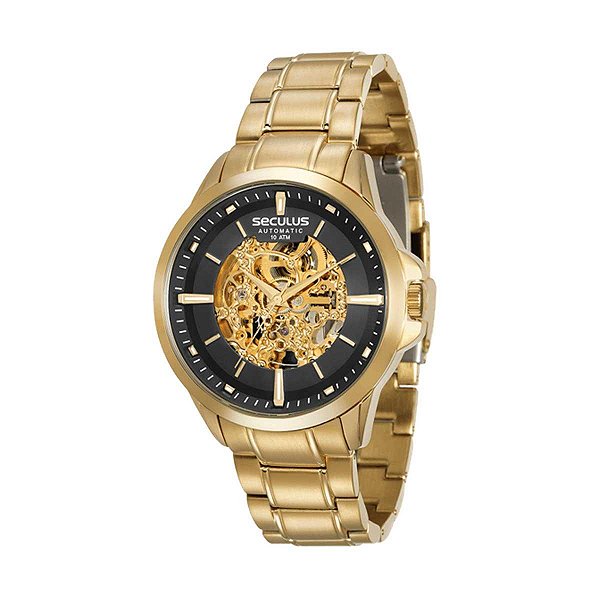 Relógio Masculino Seculus Automático 20552GPSVDA1 Dourado