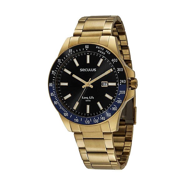Relógio Masculino Seculus Analógico 44043GPSVDA2 Dourado