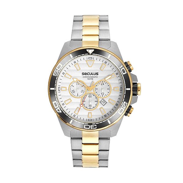 Relógio Masculino Seculus Cronógrafo 44076GPSVBA5 Prata