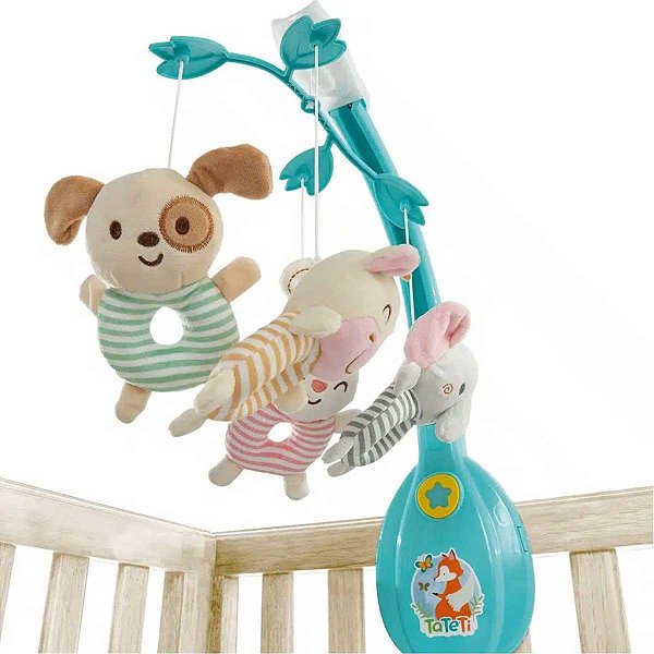 Móbile Infantil Com 4 Pelúcias Tateti Calesita R.910 Azul