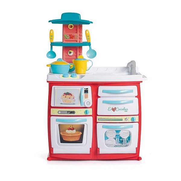 Brinquedo Buona Cozinha Tateti Calesita Ref.1308 Vermelho