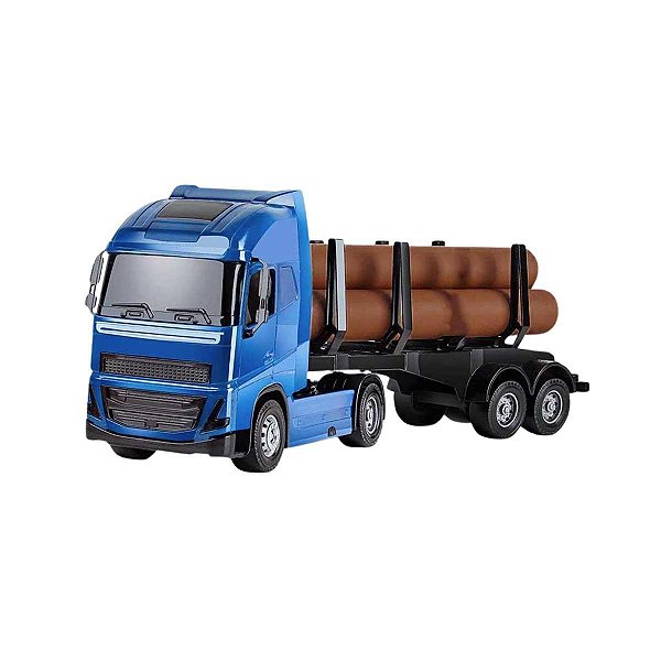 Caminhão Bruto Logging Samba Toys 39cm Ref.704 Azul