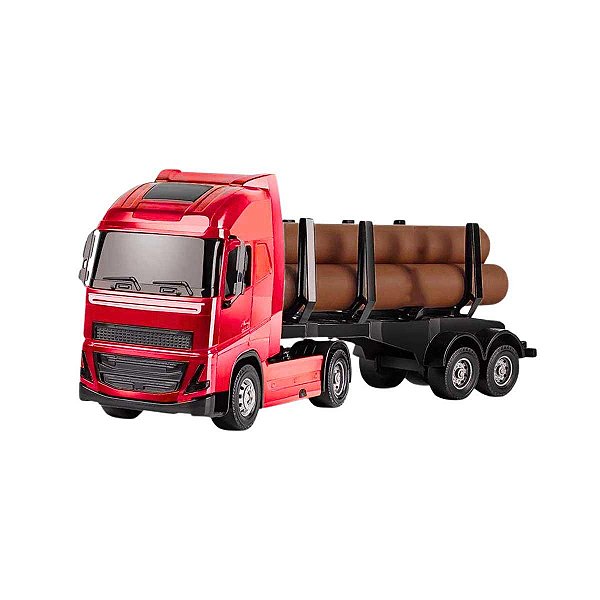 Caminhão Bruto Logging Samba Toys 39cm Ref.704 Vermelho