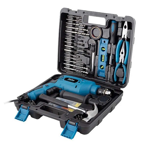 Furadeira Com Maleta e Acessórios Philco PFU03MF Azul 220V