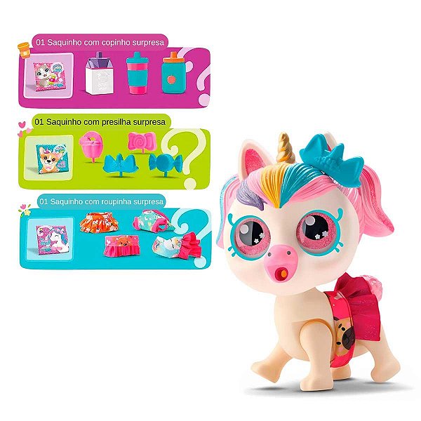 Boneca Diver Surpresa My Pet Divertoys Ref.8226 Branco