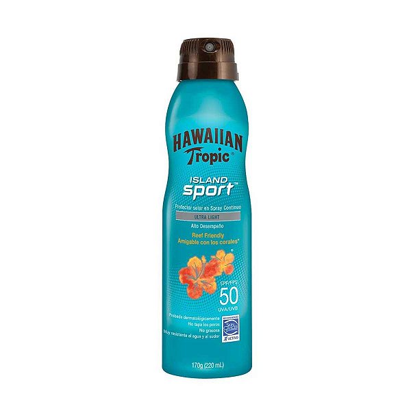 Spray Protetor Solar Hawaiian Tropic FPS50 Island Sport 170g