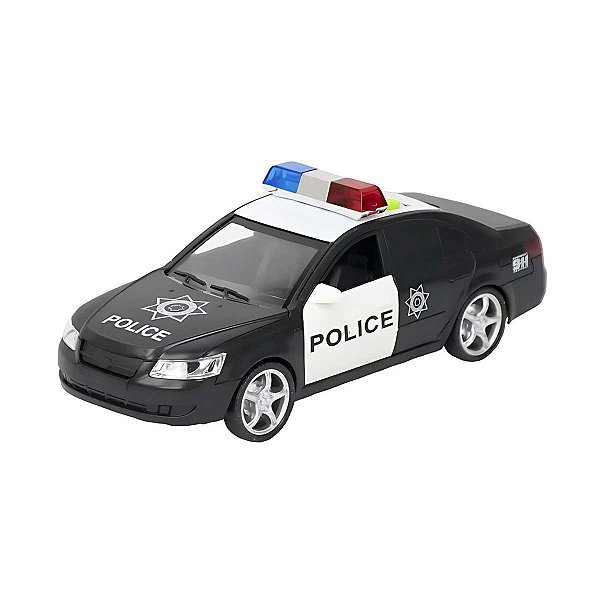 Carrinho de Polícia BBR Toys Com Fricção Luz e Som R3038