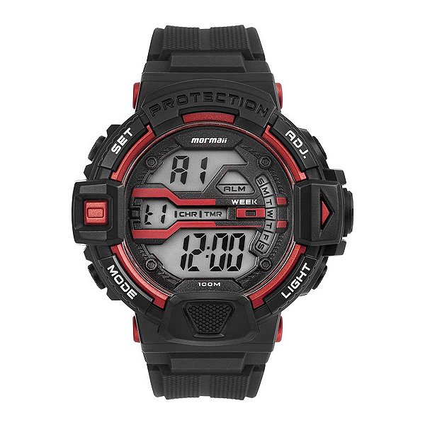 Relógio Masculino Mormaii Digital MO1102C/8R Preto