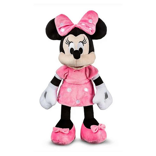 Pelúcia Minnie Com Mecanismo Luz e Som Multikids 40cm BR1512