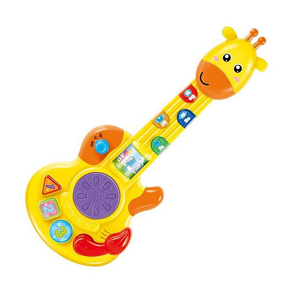 Brinquedo Girafa Guitarra Com Luz e Som Multikids BR2172
