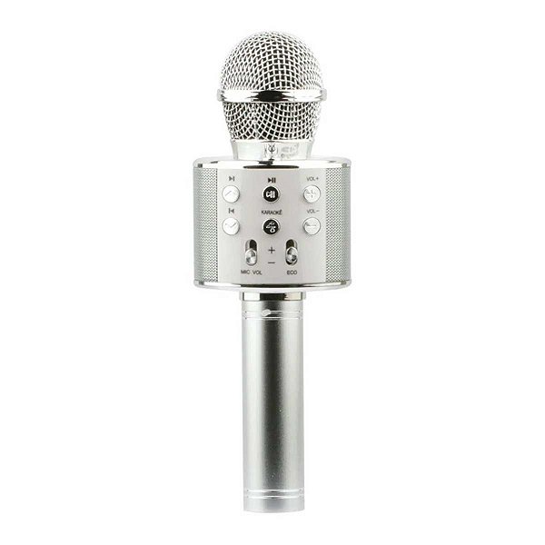 Microfone Karaokê Show Toyng Bluetooth Ref.36739 Prata