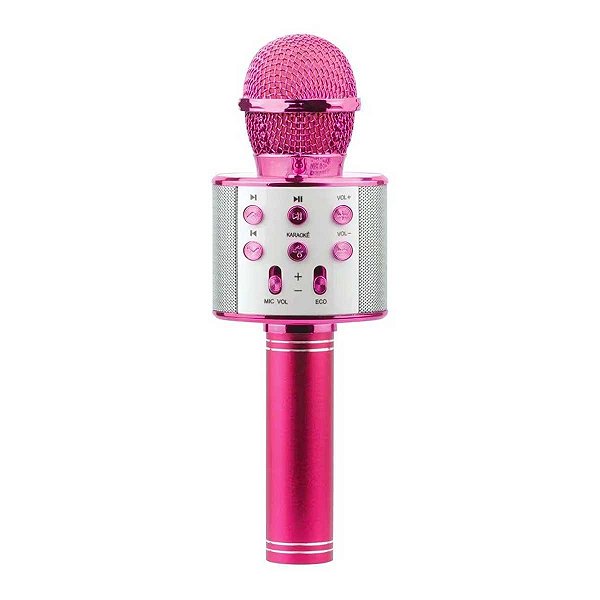 Microfone Karaokê Show Toyng Bluetooth Ref.36739 Rosa