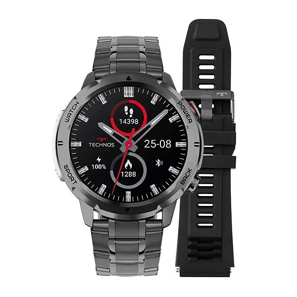 Smartwatch Technos Troca-Pulseira TSPORTSCAB/6F Grafite/Pto